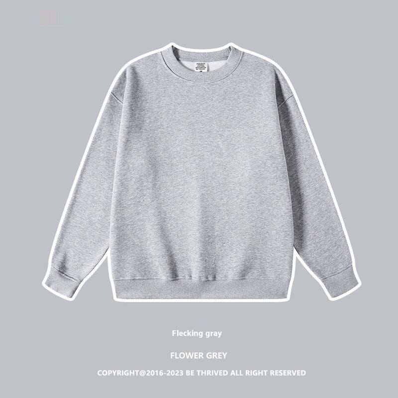 Fleece-lined Casual Round Neck Men's Sweater