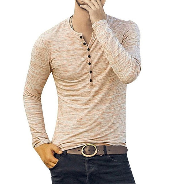 Men's Bottoming Shirt Long Sleeve Slim T-Shirt