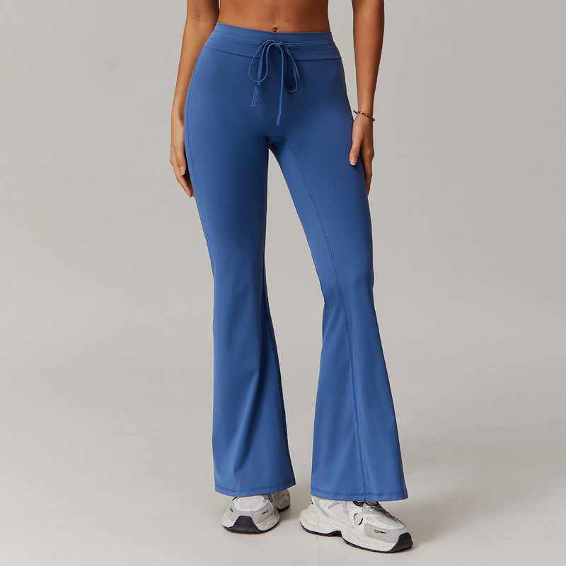High Waist Hip Lift Yoga Bell-bottom Pants Belly Contracting