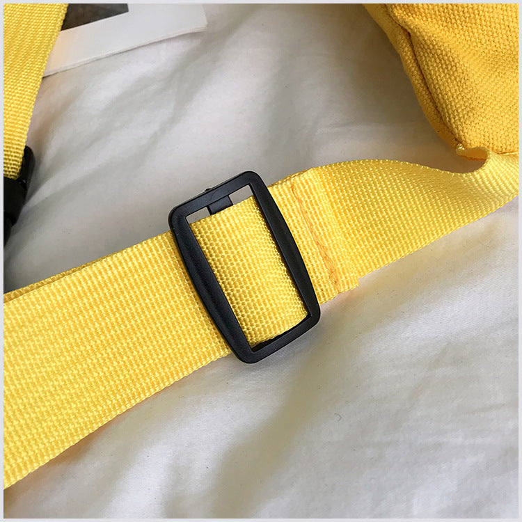 Canvas Waist Bag Women's Trendy New Ins Shoulder Bag Casual Disco Bag Japanese Harajuku Students Crossbody Bag