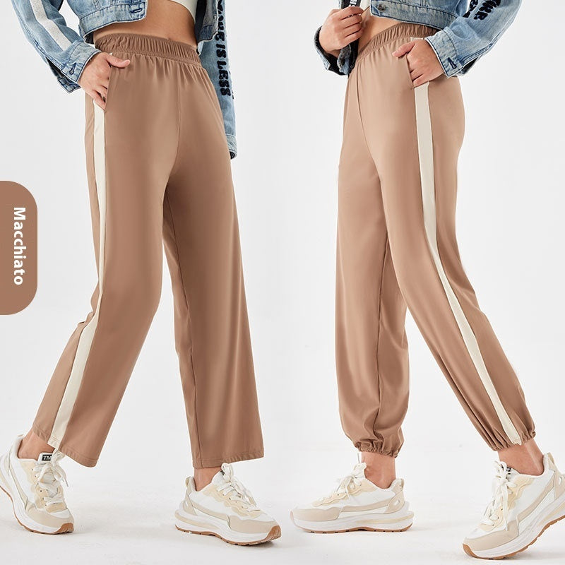 Spring And Summer Cool Sunscreen High Waist Slimming Casual Pants