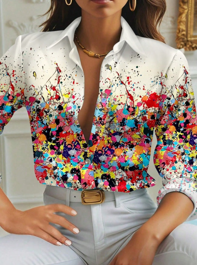 Women's Spring Summer Long Sleeve Casual Shirt