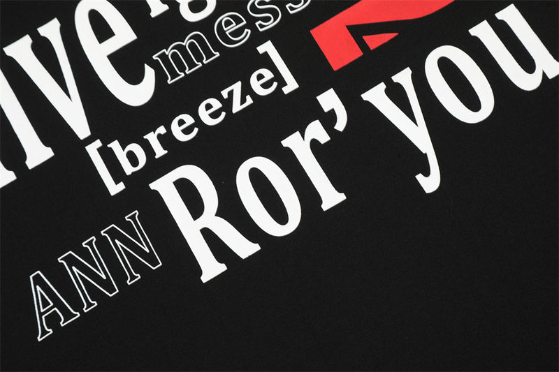 Street Fashion English Letter Short Sleeve T-shirt Men