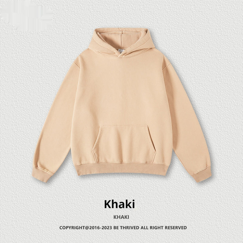 Hoodies Washed-out Vintage Fleece-lined Hooded