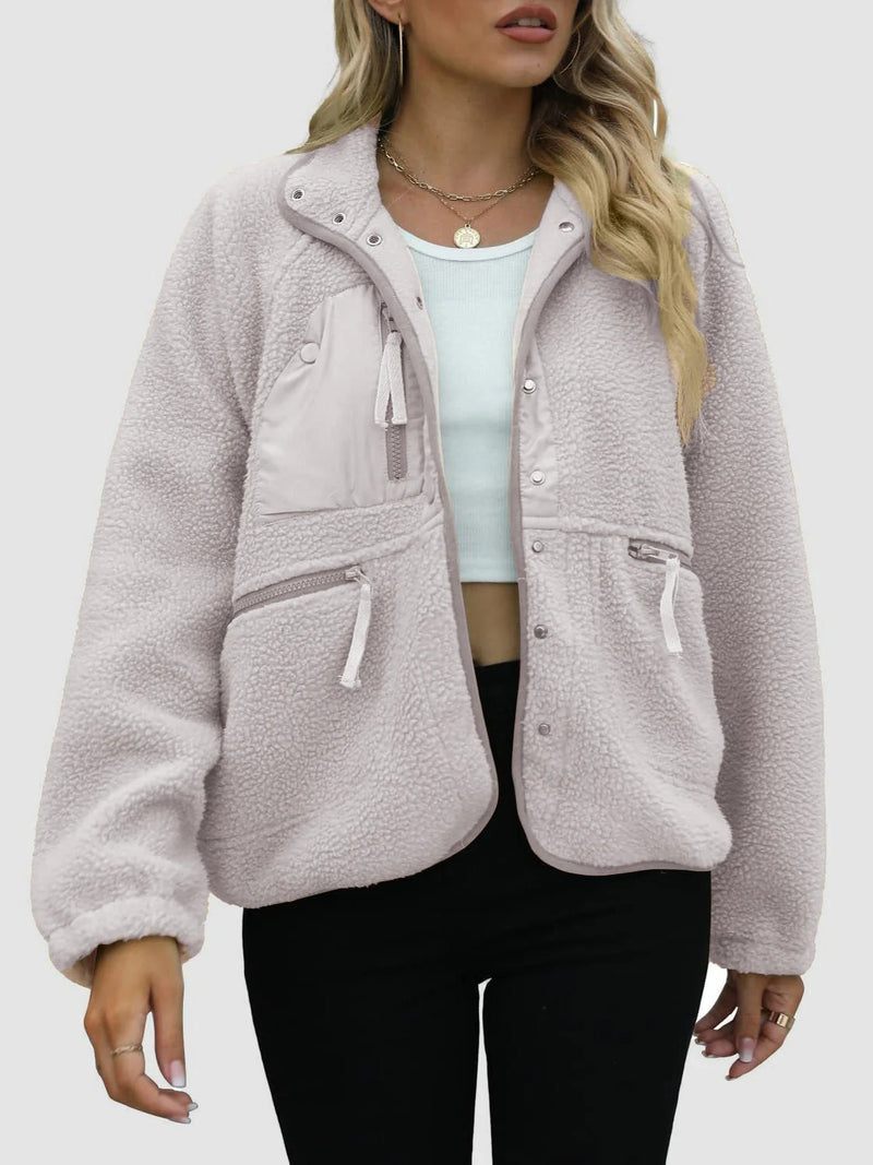 Short Cardigan Plush Jacket Lamb Wool Coat
