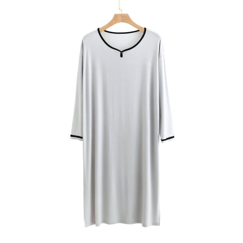 Long Below The Knee Soft Draping Bathrobe Men's Pajamas